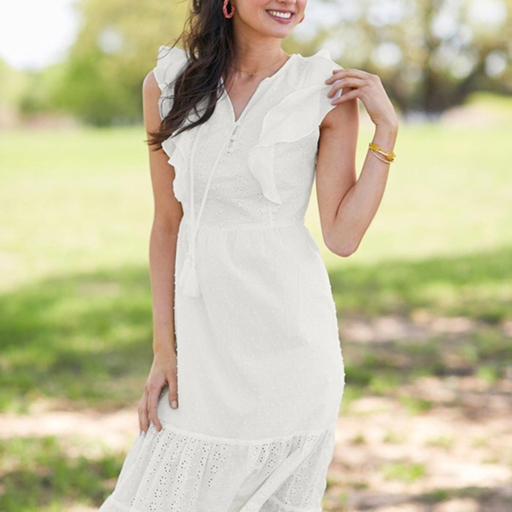 MATILDA JANE Sweet as Sugar Eyelet Ruffle Dress